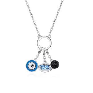 NWT-Women's Carolina Panthers Three-Charm Necklace